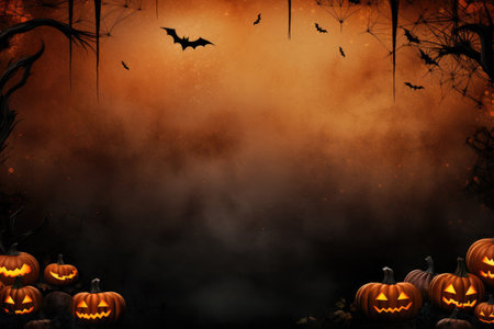 Halloween backdrop with room for textの素材