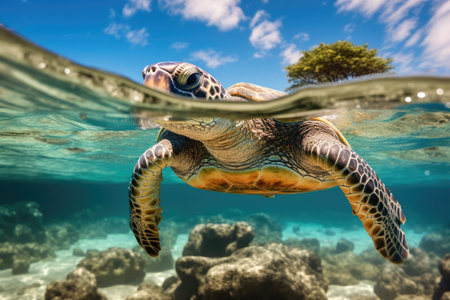 Image of Galapagos sea turtleの素材