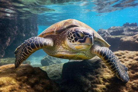 Image of Galapagos sea turtleの素材