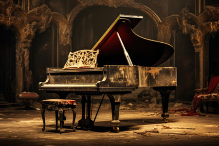 Grand piano onstageの素材