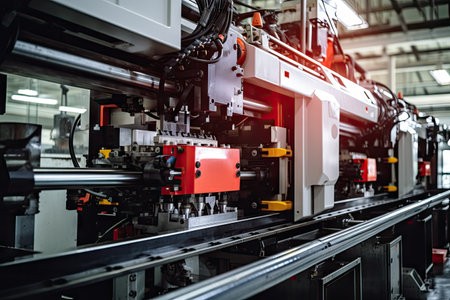 Industrial press for plastic part manufacturing through injection moldingの素材