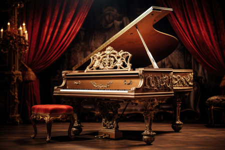 Grand piano onstageの素材