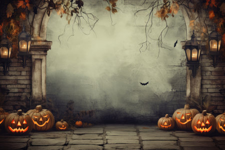 Halloween holiday s vintage backdropの素材