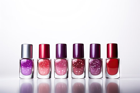 Isolated nail polish on white backgroundの素材