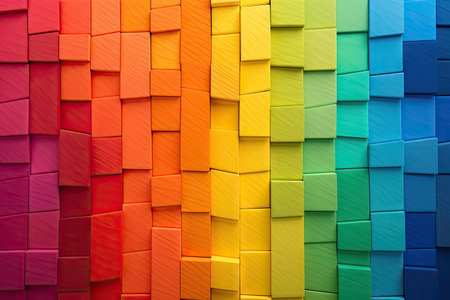 Rainbow backdrop blending 4 colorsの素材