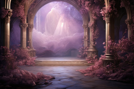 Abstract mystical and fantastic background Can be used as a header or banner for your design projectの素材