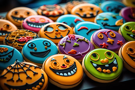 Vibrant Halloween cookiesの素材