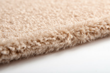 Beige carpet isolated on white stylish and softの素材
