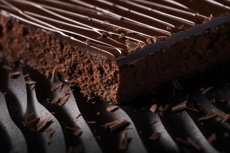 Close up chocolate cake photo for abstract background useの素材