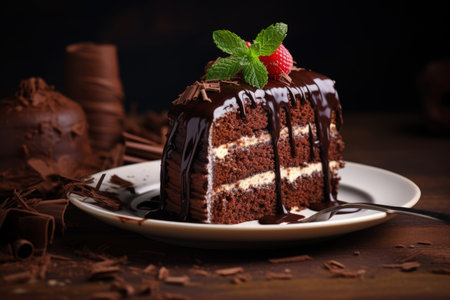 Chocolate cake with frostingの素材