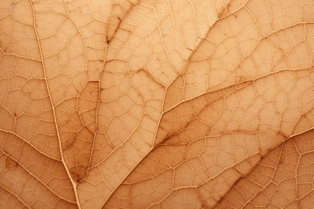Dry leaves fiber structure in close up Cell patterns of skeletons leaves and foliage branches Abstraの素材