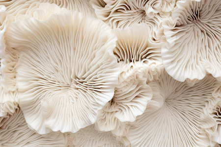 Design and decorate with mushroom textures and patterns Macro photos of edible mushrooms including oの素材