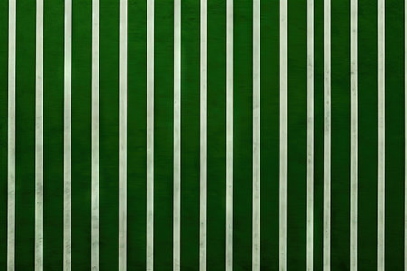 Green striped soccer field viewed from aboveの素材