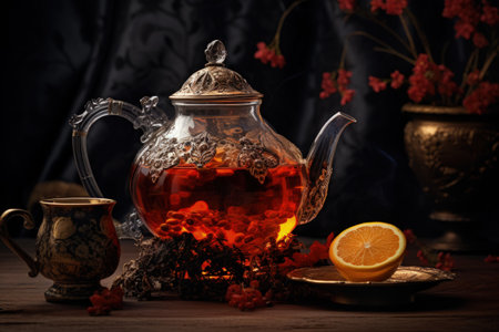 Tea filled teapotの素材