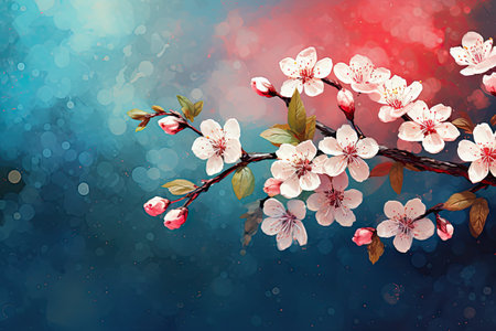 Blossoming spring backdropの素材