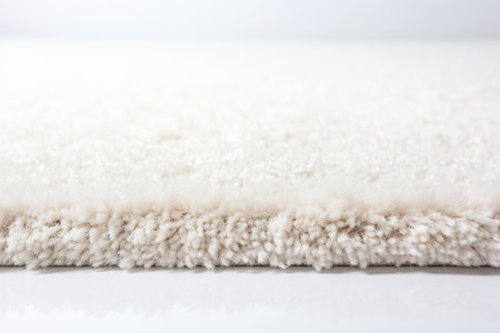 Plush carpet against white backdropの素材