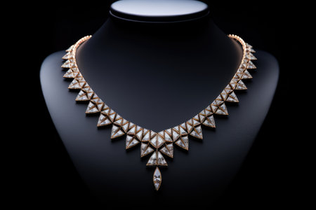 Diamond necklace with round stonesの素材