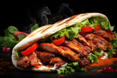 Grilled meat from Turkish chicken kebabの素材