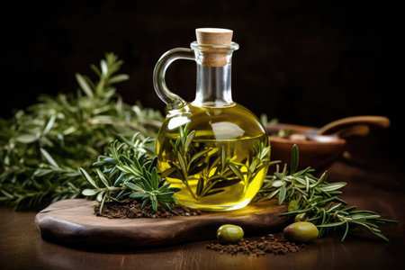 Mediterranean inspired herb infused olive oil rosemary olives thyme sage salt oreganoの素材
