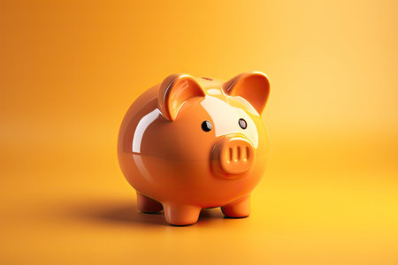 Piggybank represents money and savingsの素材