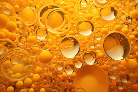 Microscopic yellow fat is a chemical process at the atomic and molecular level similar to obesity ceの素材