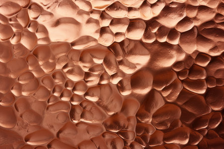 Shimmering hammered copper finishの素材