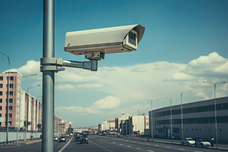 Street horizon security cameraの素材
