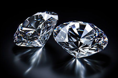 Two big diamonds Jewelry with diamond themeの素材