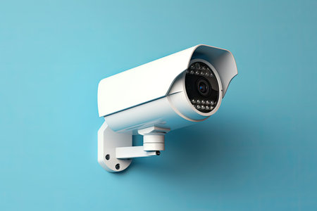 White background surveillance cameraの素材