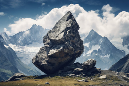 A single mountain stoneの素材