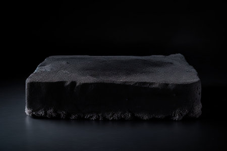 Black sponge on black surfaceの素材
