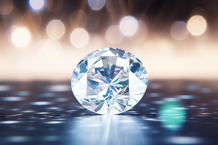 Diamond on sparkling background Idea for selecting top gem designの素材