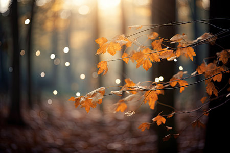 Fall woods blurredの素材