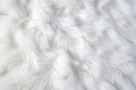 Fuzzy fake fur with a white shaggy texture for the backgroundの素材