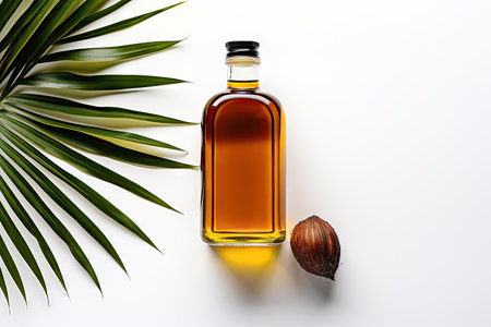Isolated on white background Palm kernel cooking oil bottleの素材