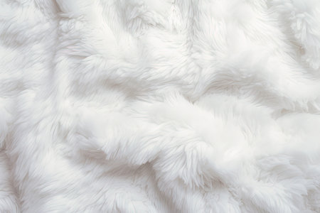 White fluffy textile backdropの素材