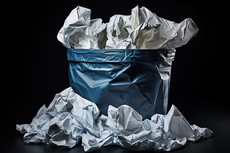 Discarded wrinkled paperの素材