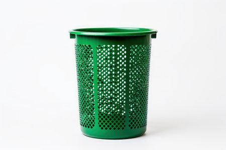 Green trash bin on white background can be used for layout Concept of sorting garbageの素材