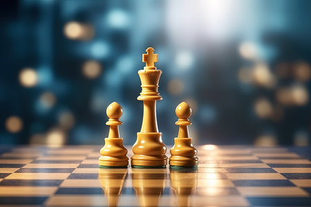 Chess in business means using strategic plans for success through competition and innovative ideasの素材
