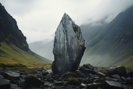 A single mountain stoneの素材