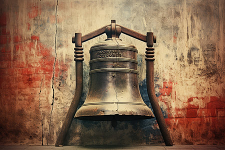 Old symbol of American freedom in Philadelphia PA USAの素材