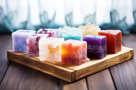 Soap on white tableの素材