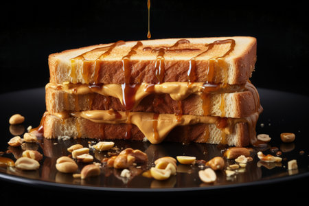 Vegetarian American breakfast staple PB sandwichの素材