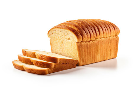 Isolated wheat sliced breadの素材