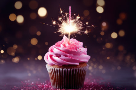 Sparkling pink cupcakeの素材