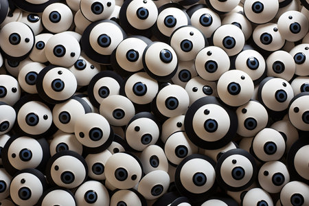 Various sizes of googly eyes for children s craft cut outs or crops with a background image featurinの素材