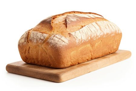 White isolated large bread loafの素材