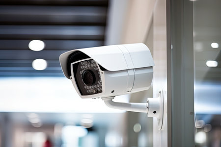 CCTV device in mall with space for designの素材