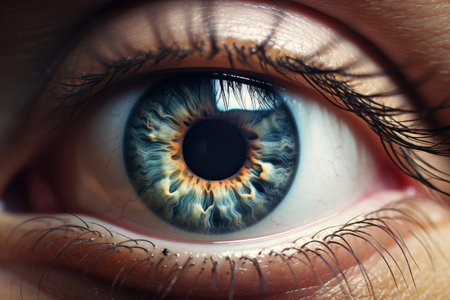 Close up shot of a beautiful eye with intricate detailsの素材