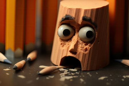 Closeup of pencil being sharpenedの素材